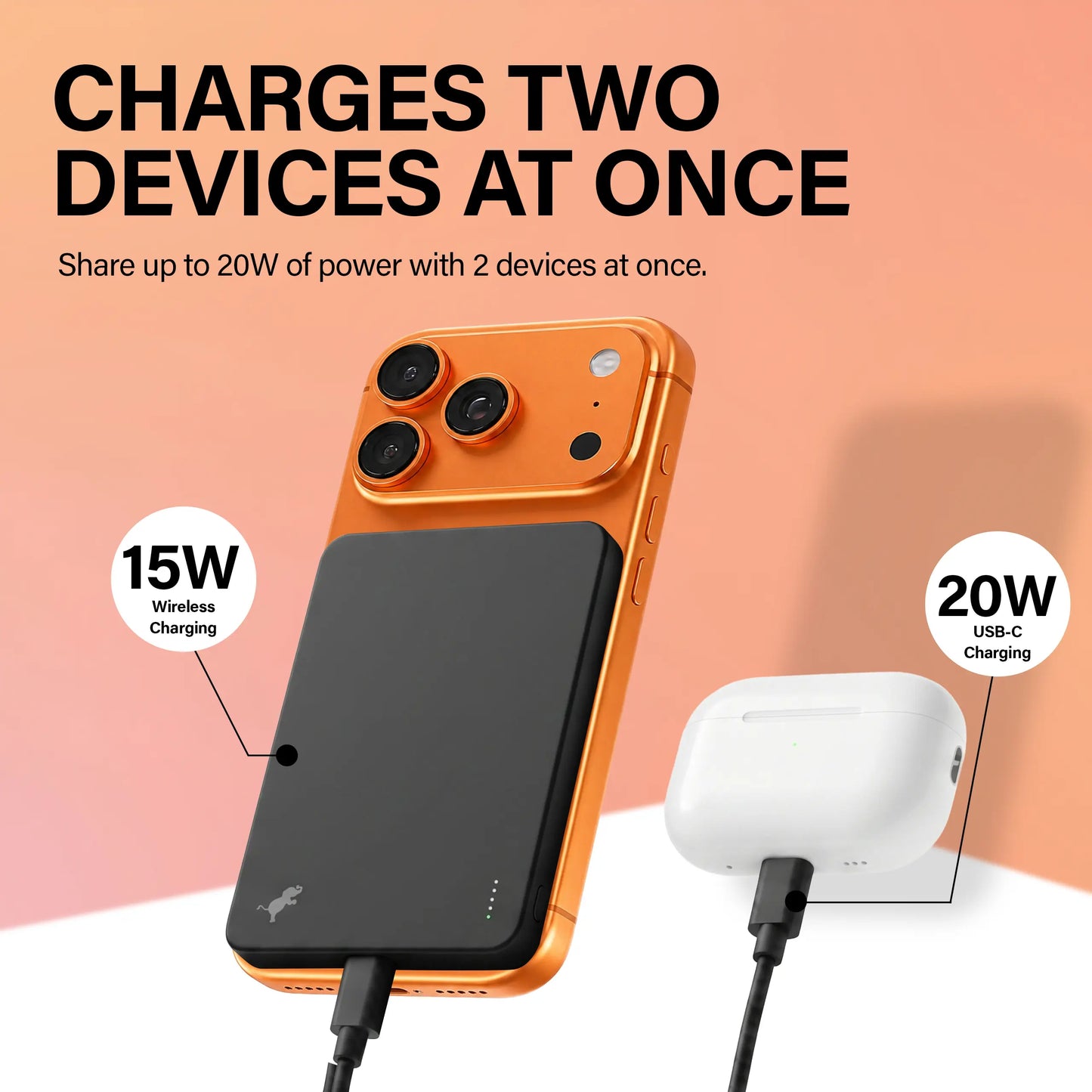 Nimble CHAMP Wireless 5K Magnetic Portable Charger - Ultra-Thin Design - Safe and Eco-Friendly - Fast 15W Wireless Charging - Airline Approved
