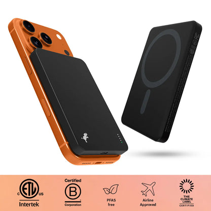 Nimble CHAMP Wireless 5K Magnetic Portable Charger - Ultra-Thin Design - Safe and Eco-Friendly - Fast 15W Wireless Charging - Airline Approved